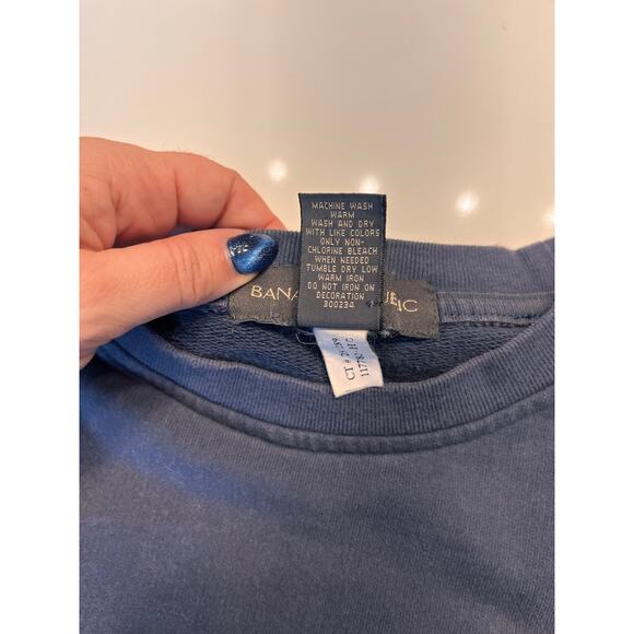 VTG 90's Banana Republic Gray Crewneck Sweatshirt Size Small - Picture 4 of 7
